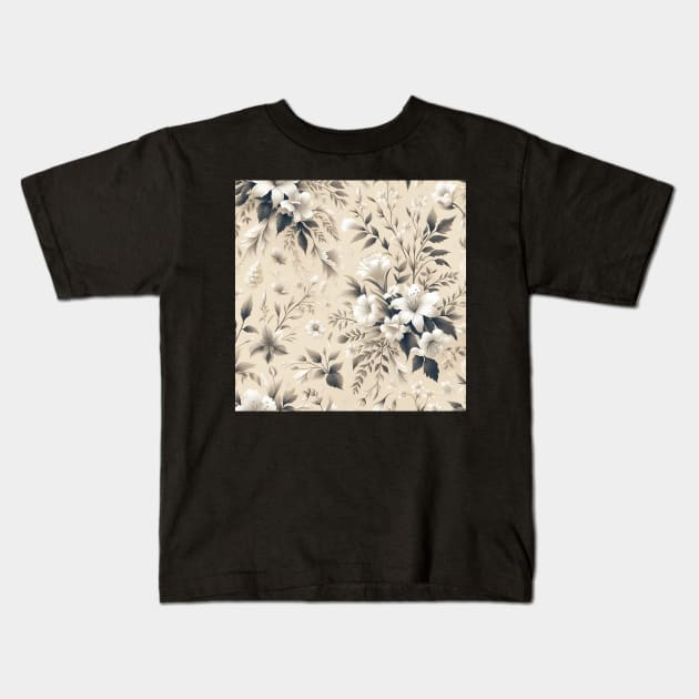 White Flowers Kids T-Shirt by Jenni Arts